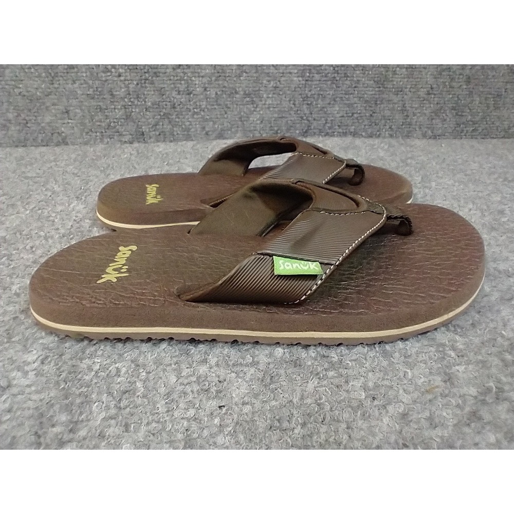 Sanuk Cozy Brown Yoga Mat Flip Flop Sandals toddler Size‎ 13 SBS2914